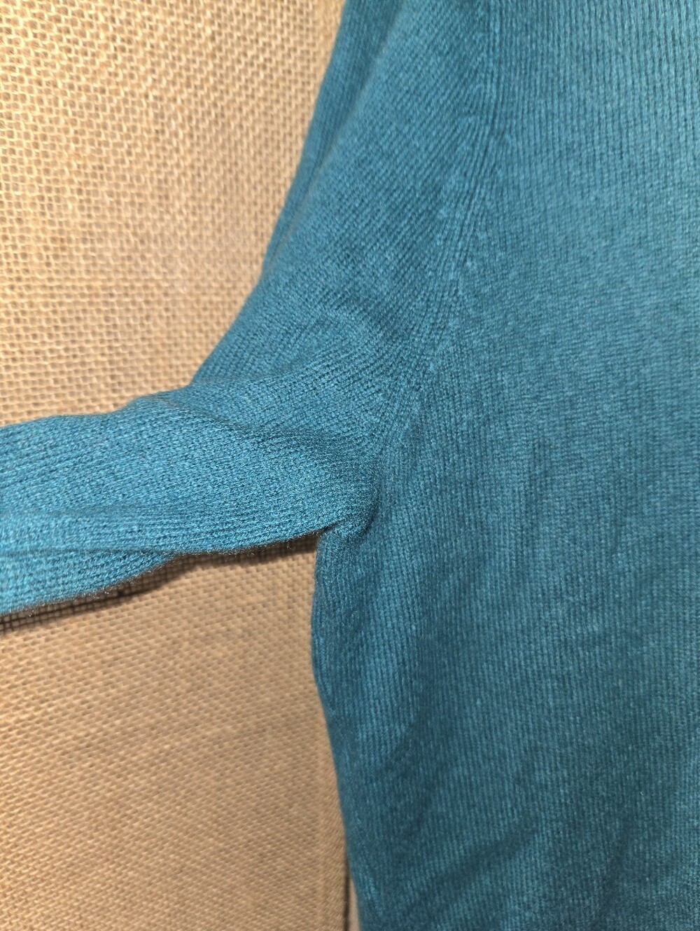 NWOT The Commons 100% Cashmere Peacock Green Sweater Size Large - Picture 7 of 11